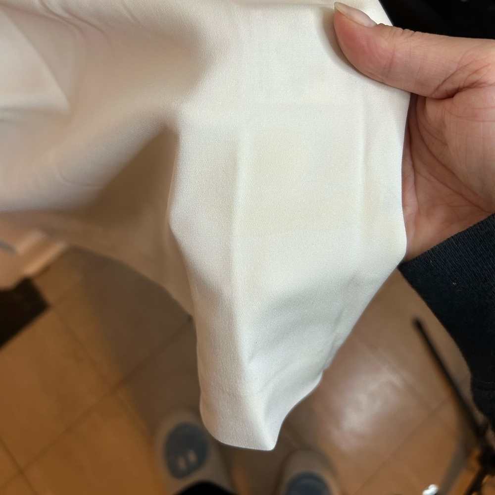Theory Off White Silk Apron Style Dress - Picture 7 of 7